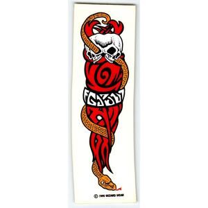 Grateful Dead Vintage DECAL Psychedelic Snake Skull Original 1995 Groovy Trippy